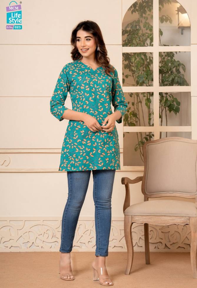 Kashvi Vol 2 By Mcm Printed Pure Cotton Short Top Wholesale Market In India
